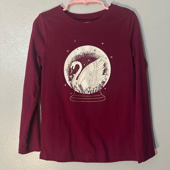 Cat & Jack Other - Cat & Jack Preworn Little Girls Longsleeve Swan Top